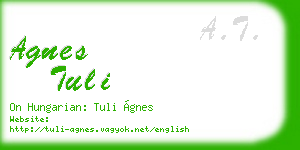 agnes tuli business card