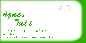 agnes tuli business card